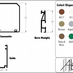 Gamma 50 - Zanzariera Verticale per Incasso Guida stretta