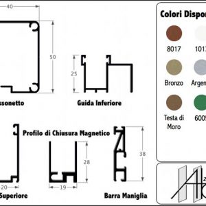 Gamma 40 - Zanzariera Orizzontale per Incasso Guida Stretta