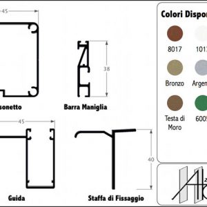 Gamma 45 - Zanzariera Verticale per Incasso Monoblocco