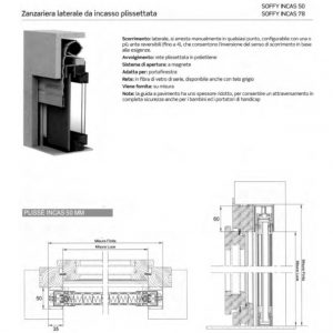 Plissè - Zanzariera laterale da incasso plissettata