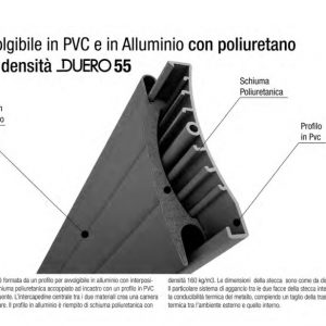 Avvolgibile in PVC e in Alluminio con poliuretano alta densità DUERO 55