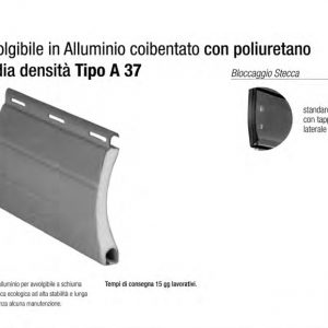 Avvolgibile in Alluminio coibentato con poliuretano media densità Tipo A 37