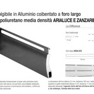 Avvolgibile in Alluminio coibentato a foro largo con poliuretano media densità ARIALUCE E ZANZARIERE