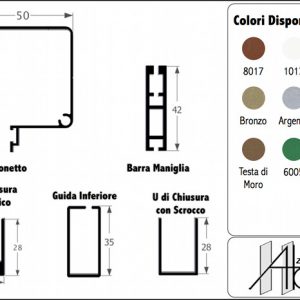 Zanzariera Orizzontale per Incasso Guida Stretta da 50