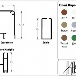 Zanzariera Verticale per Incasso Guida Stretta da 40