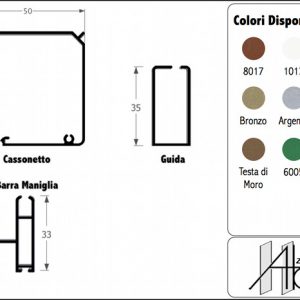 Zanzariera Verticale per Incasso Guida Stretta da 50
